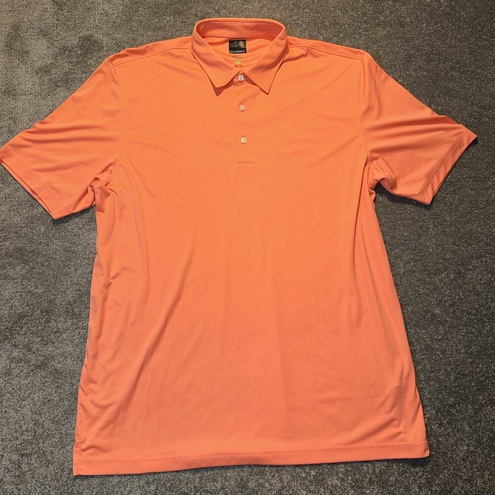 Greg Norman ML75 Polo XXL PlayDry Microlux Orange Shark Logo Golf Shirt